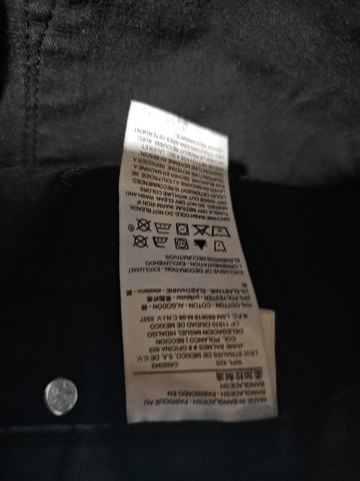 Denizen Levis Black Jeans Modern Super Skinny 10-W30