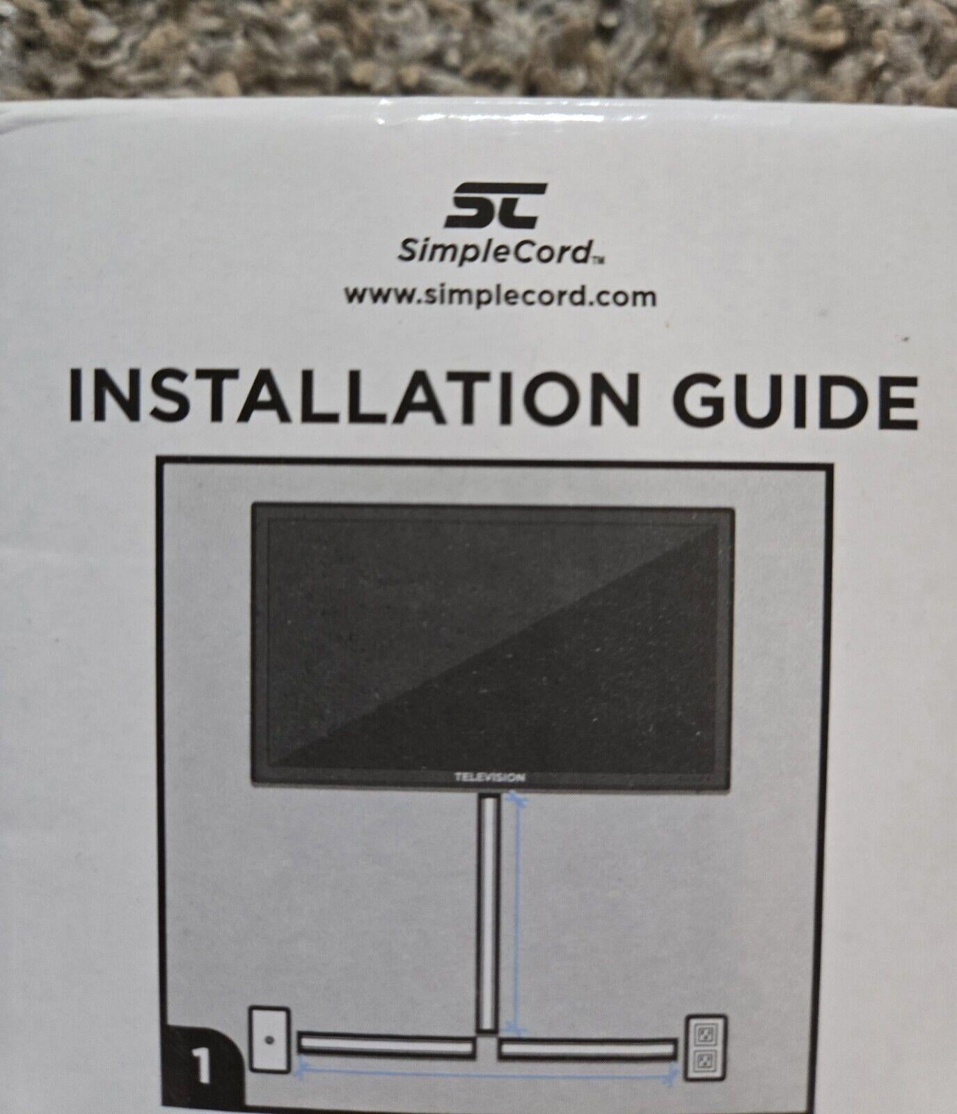Simple Cord Cable Concealer On-Wall Cord Cover Raceway Kit Cable Management