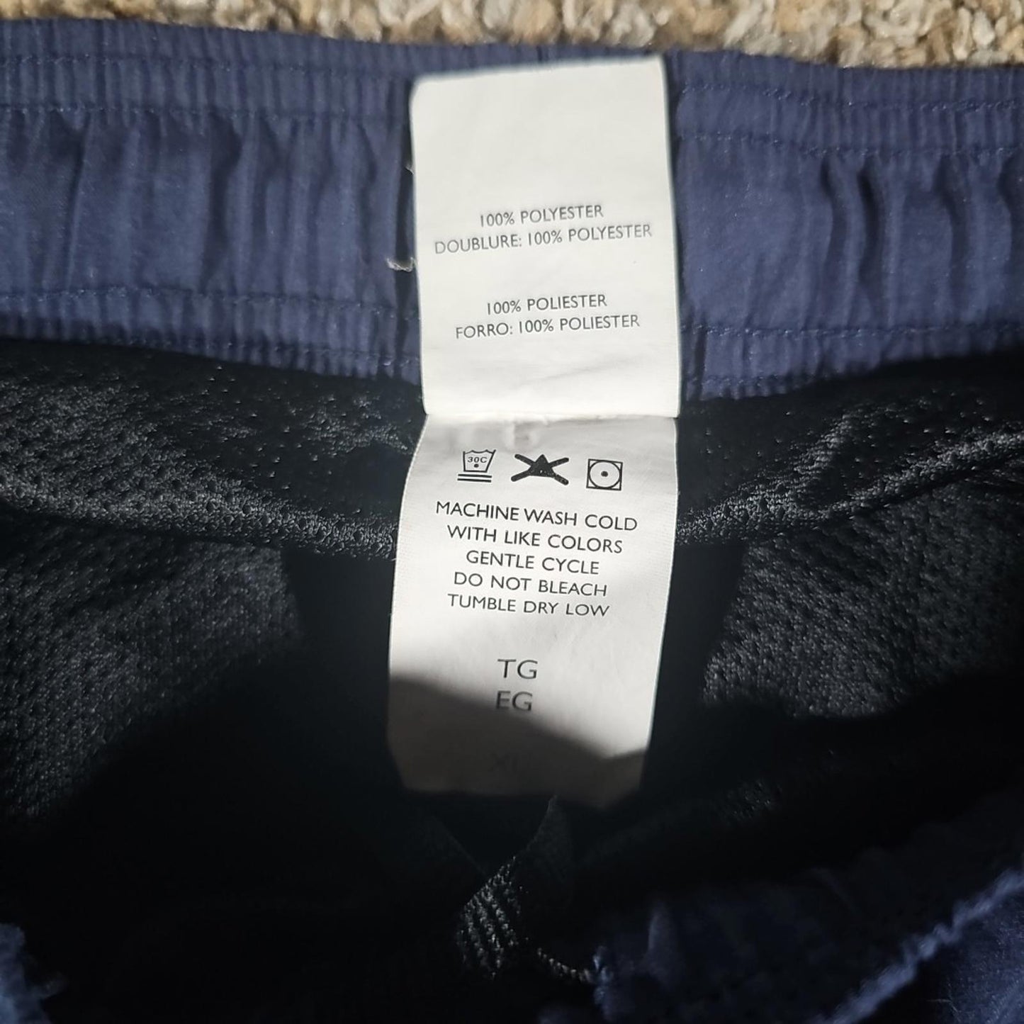 Nike XL Lined Swim Trunks Blue