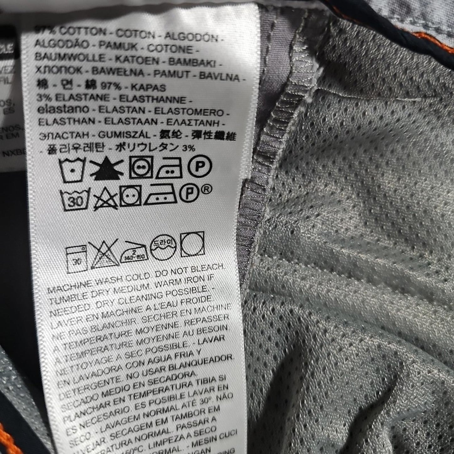 Dockers Supreme Flex Ultimate Short Sz 38 Gray Shorts Stain