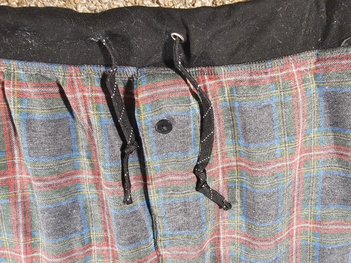 fruit of the loom XL plaid drawstring lounge pants
