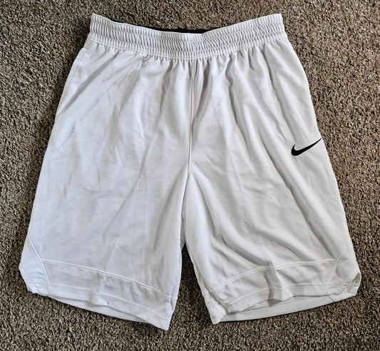 Nike Shorts Men Large White Dri-Fit Icon Basketball Active Gym AJ3914-100 NWD
