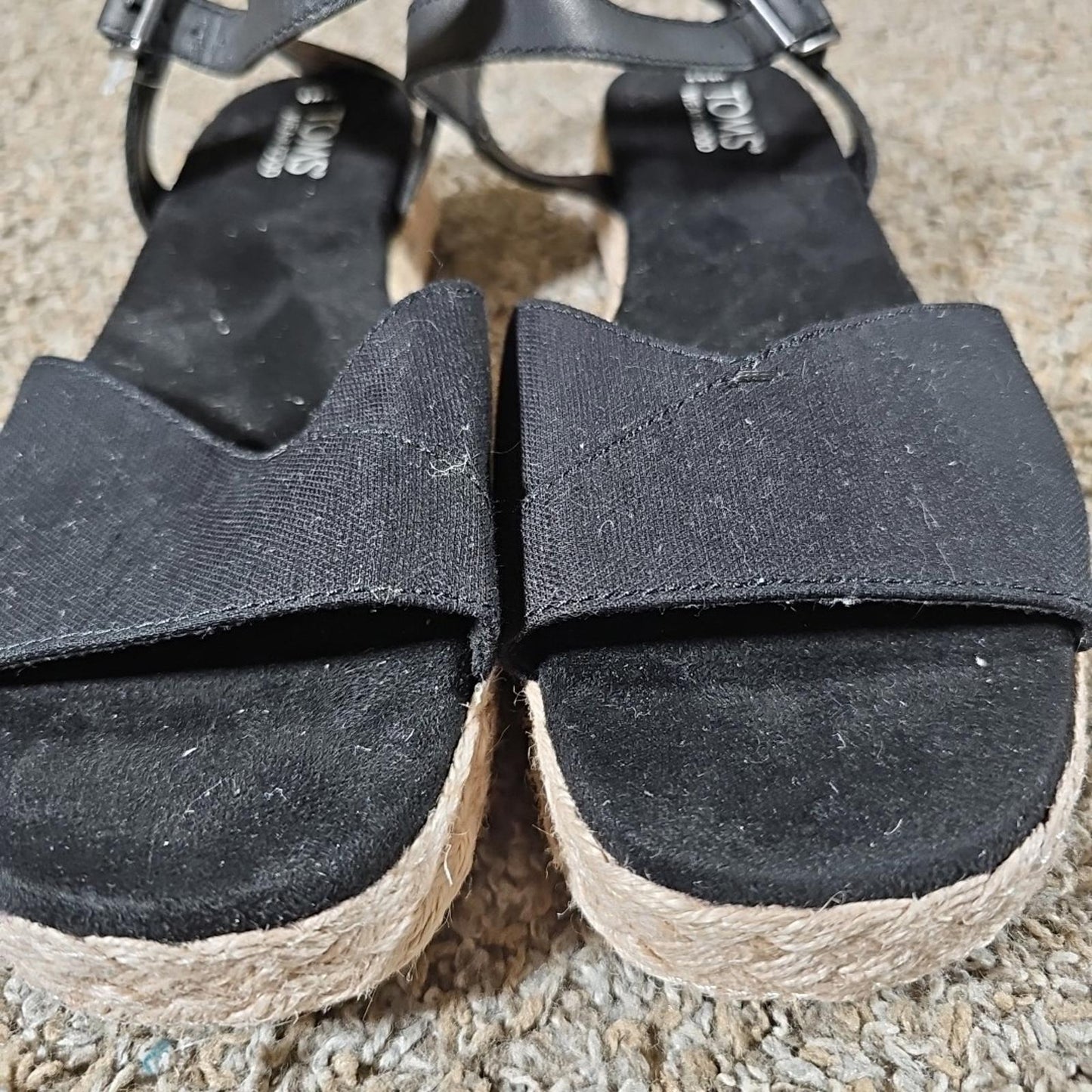 Toms Wear Good ABBY US9 Woven Buckle Flats