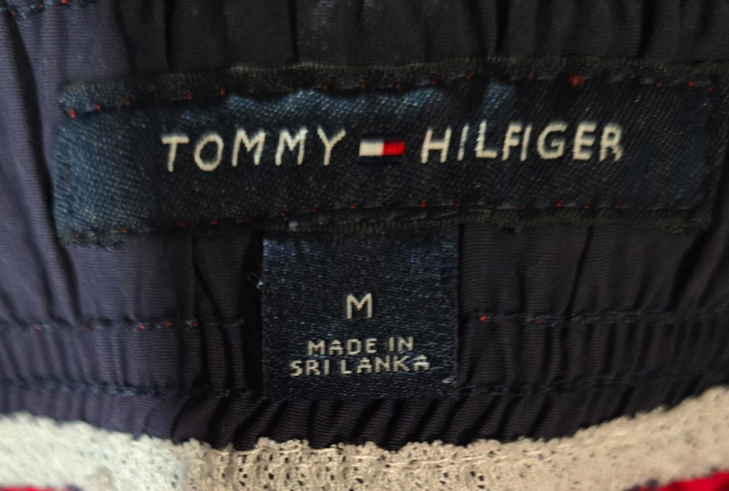 Tommy Hilfiger red drawstring swim trunks Lined Pockets M