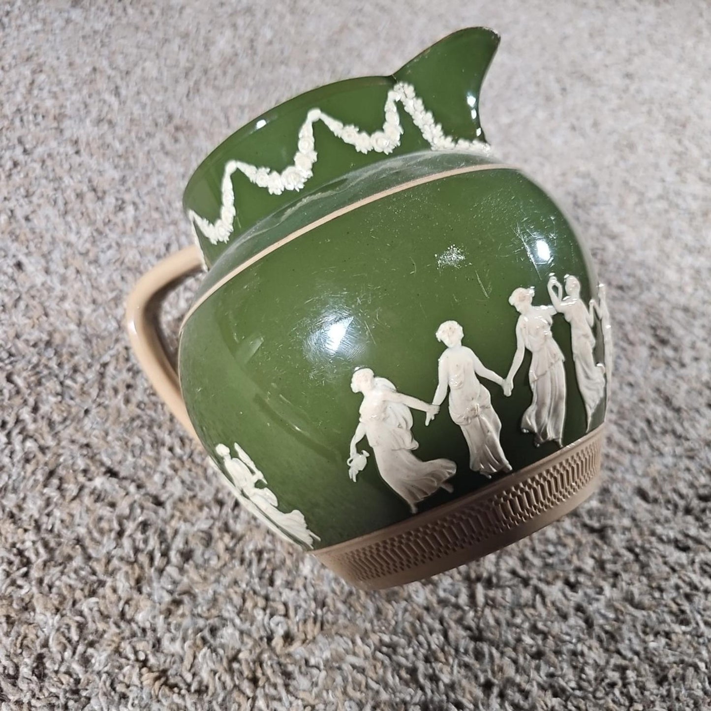 copeland late spode Green Jug Made In England