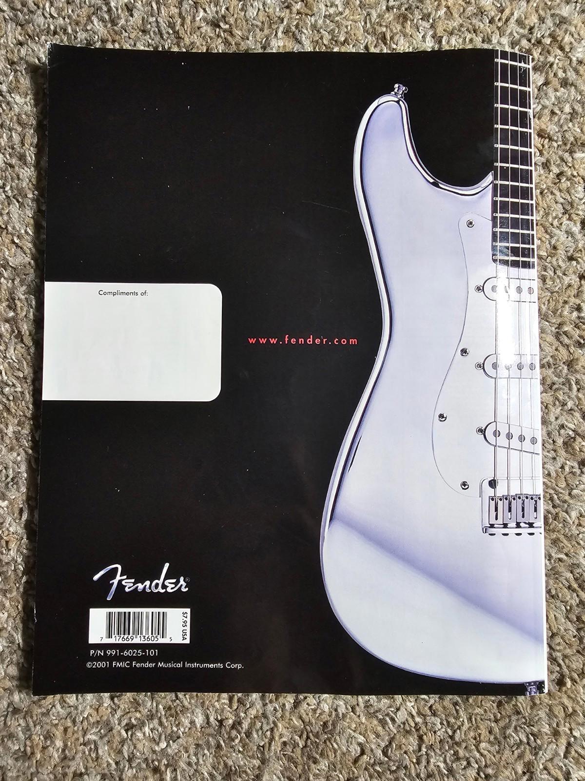 2001 Fender FRONTLINE Catalog Guitars Basses Amplifiers Violins Accessories