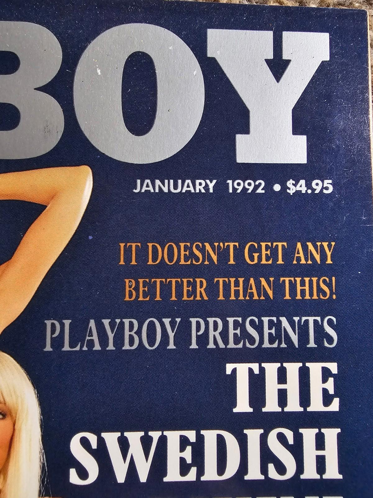 Playboy Magazine January 1992~The Swedish Bikini Team, Actor Woody Harrelson