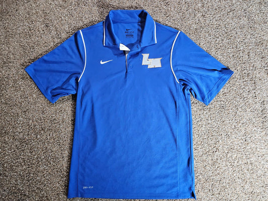 Nike Golf Dri-Fit Polo Shirt Mens S Blue Golf Breathable LM