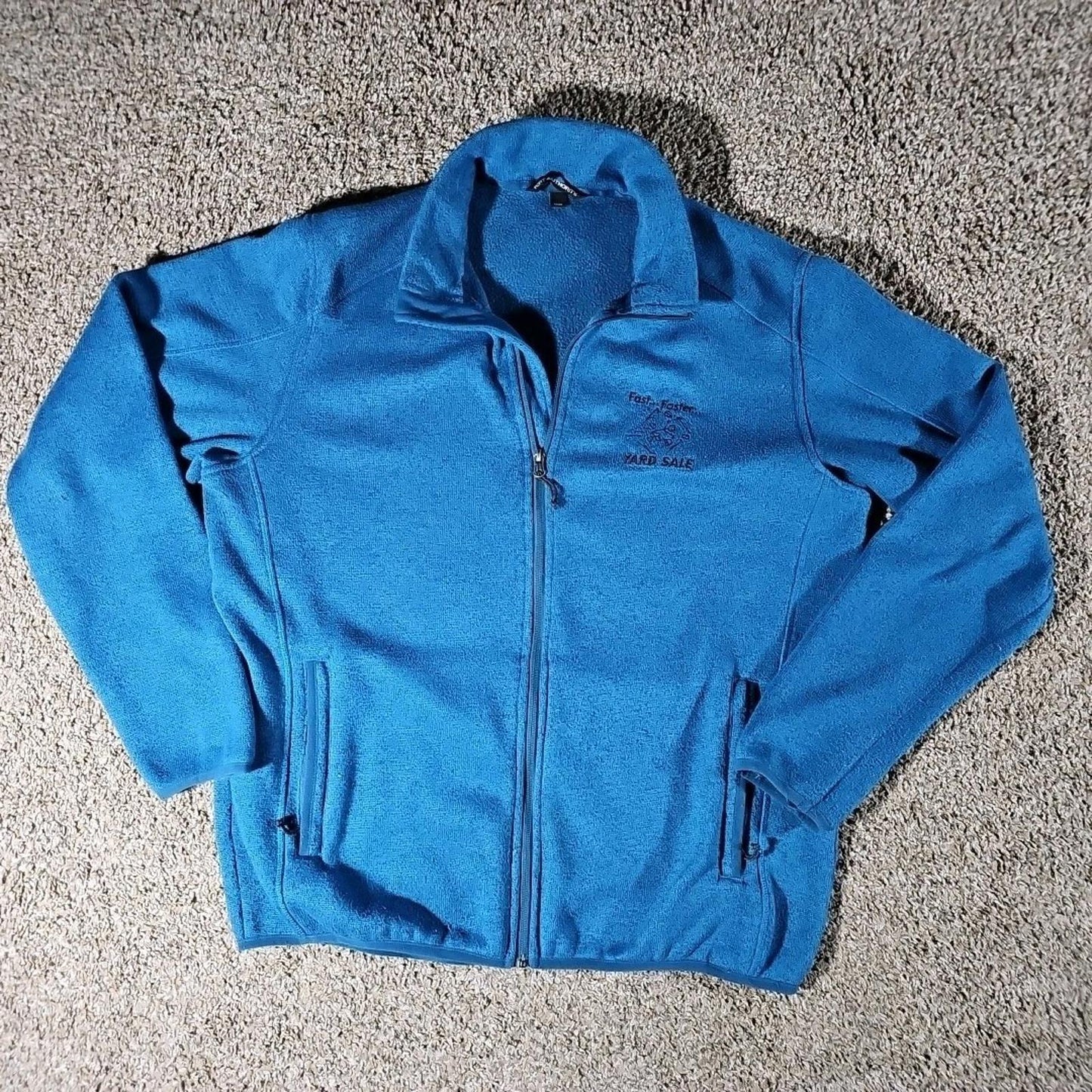 Port Authority XL Fullzip Blue Fleece Yard Sale Jacket