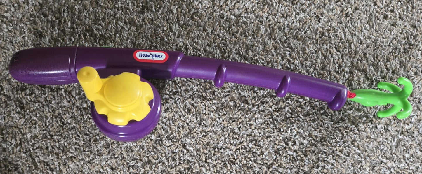 Vintage Little Tikes Cast & Count Fishing Rod NO FISH!!!!!