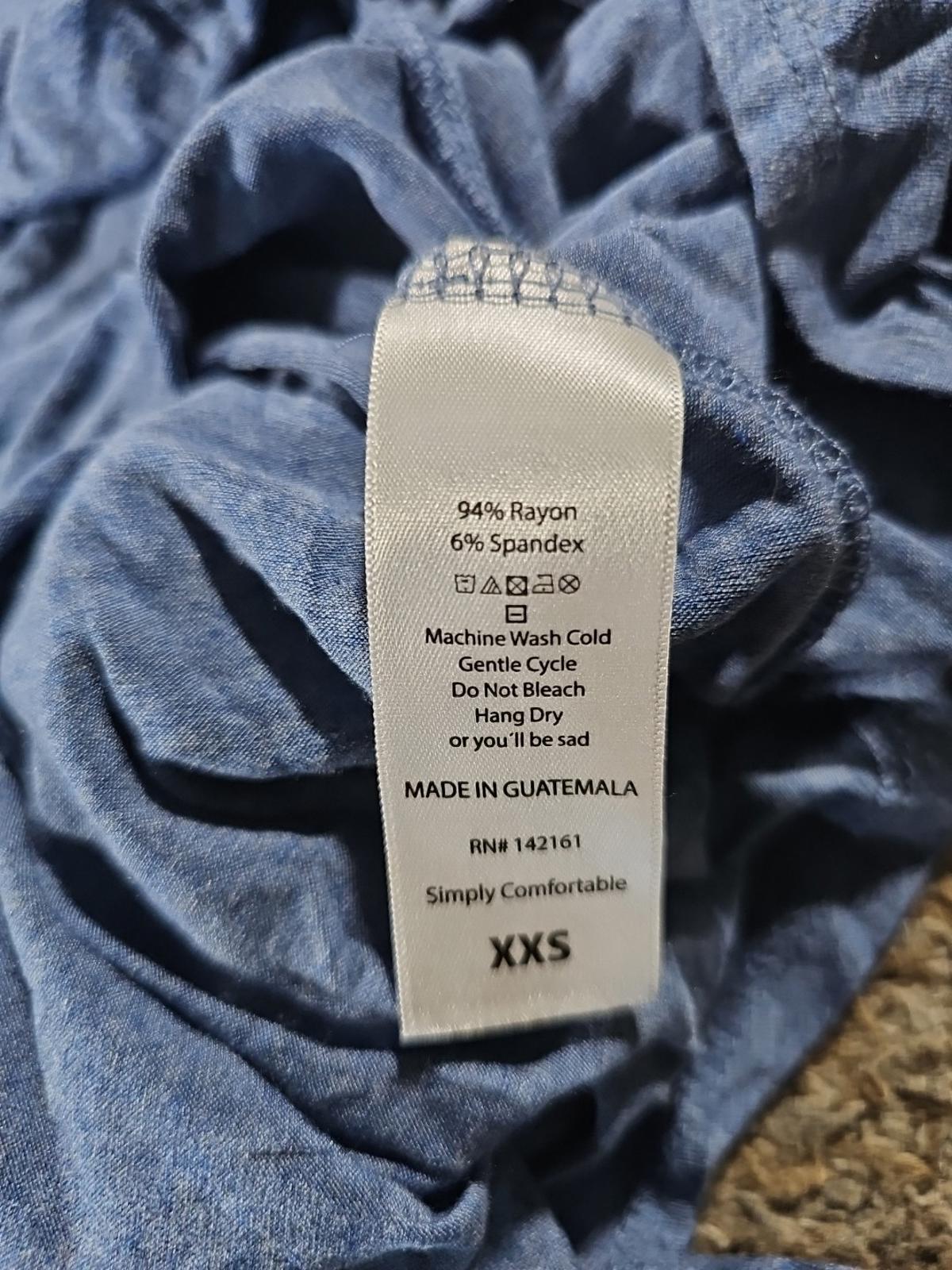 Lularoe Dress Blue XXS front Pocket