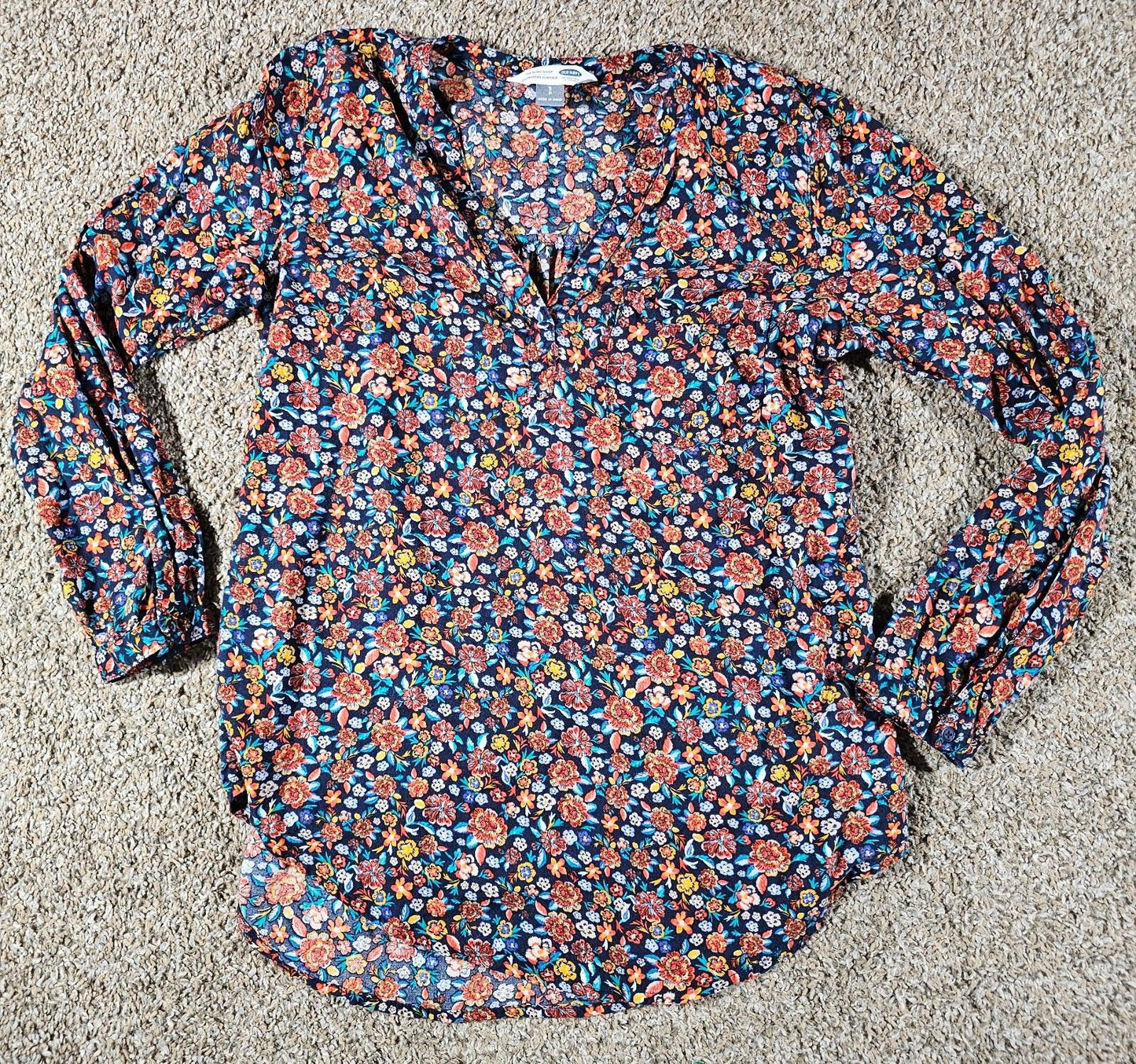 Old Navy Tunic Shirt Floral Lightweight Flowy M