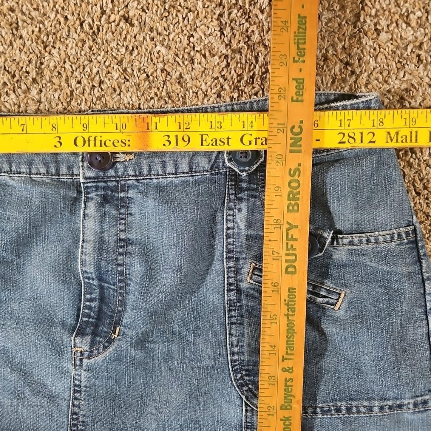 Cherokee Brand Sz 16 Denim Jean Skirt