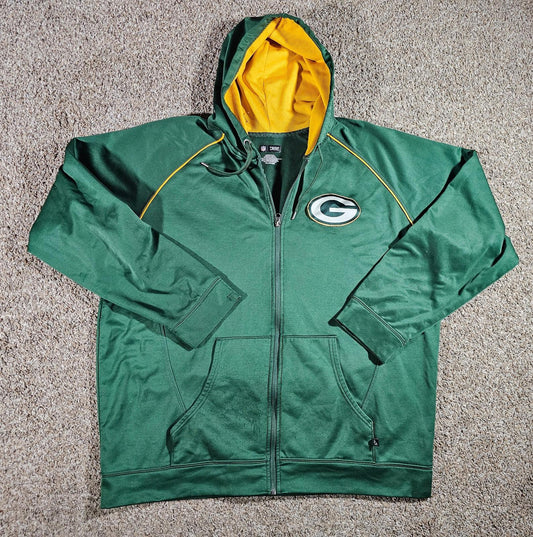 Green Bay Packers Fullzip Team Apparel 2XL Cosmetic Issues
