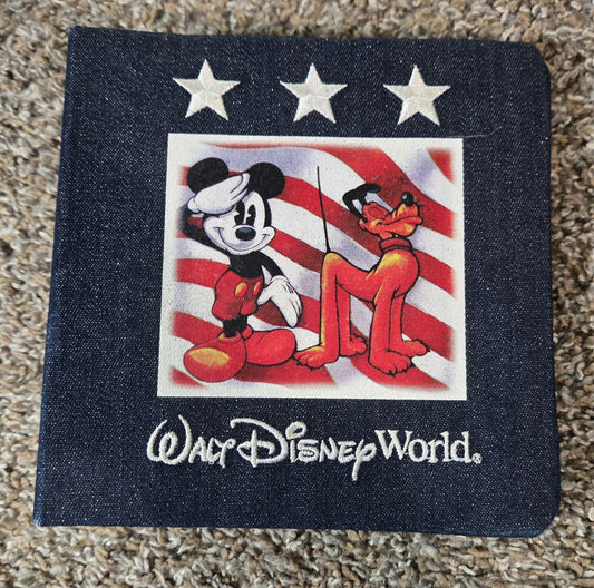 Denim Walt Disney World Mikey And Pluto 2 Ring Binder