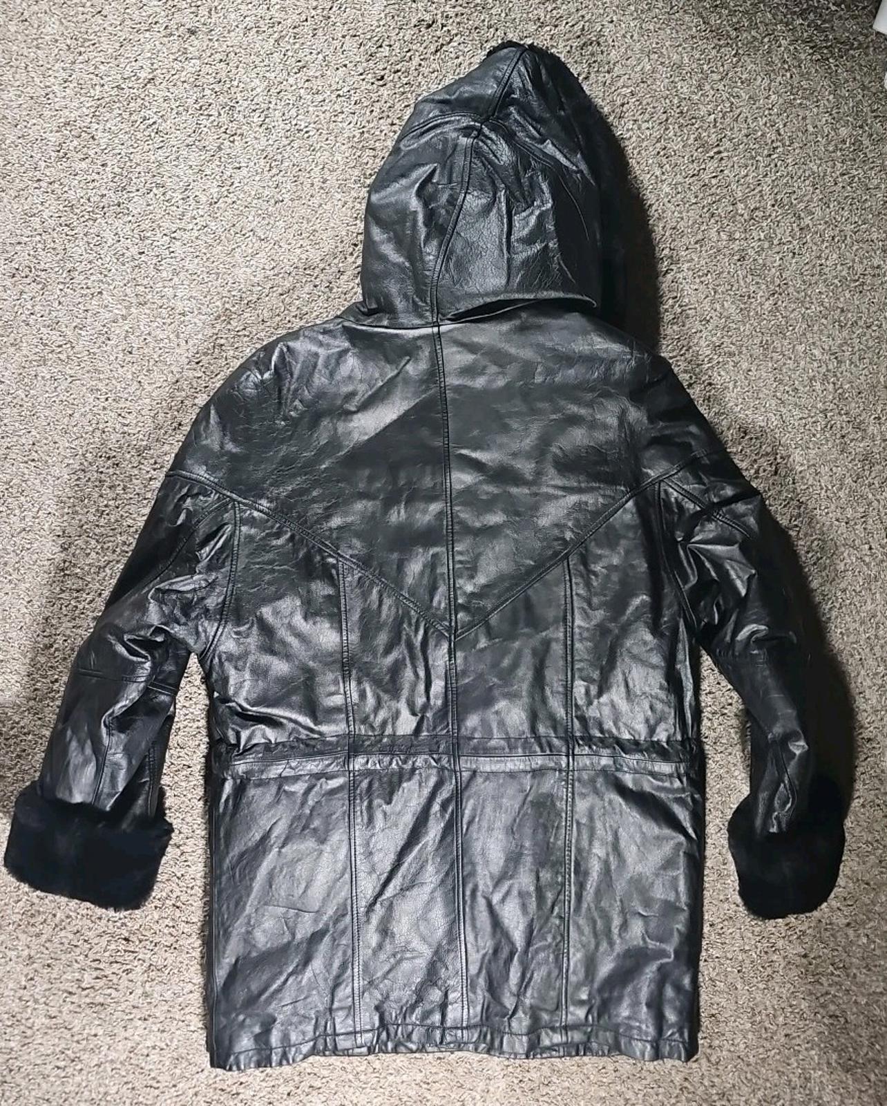 donna pelle black leather Hooded Belted jacket