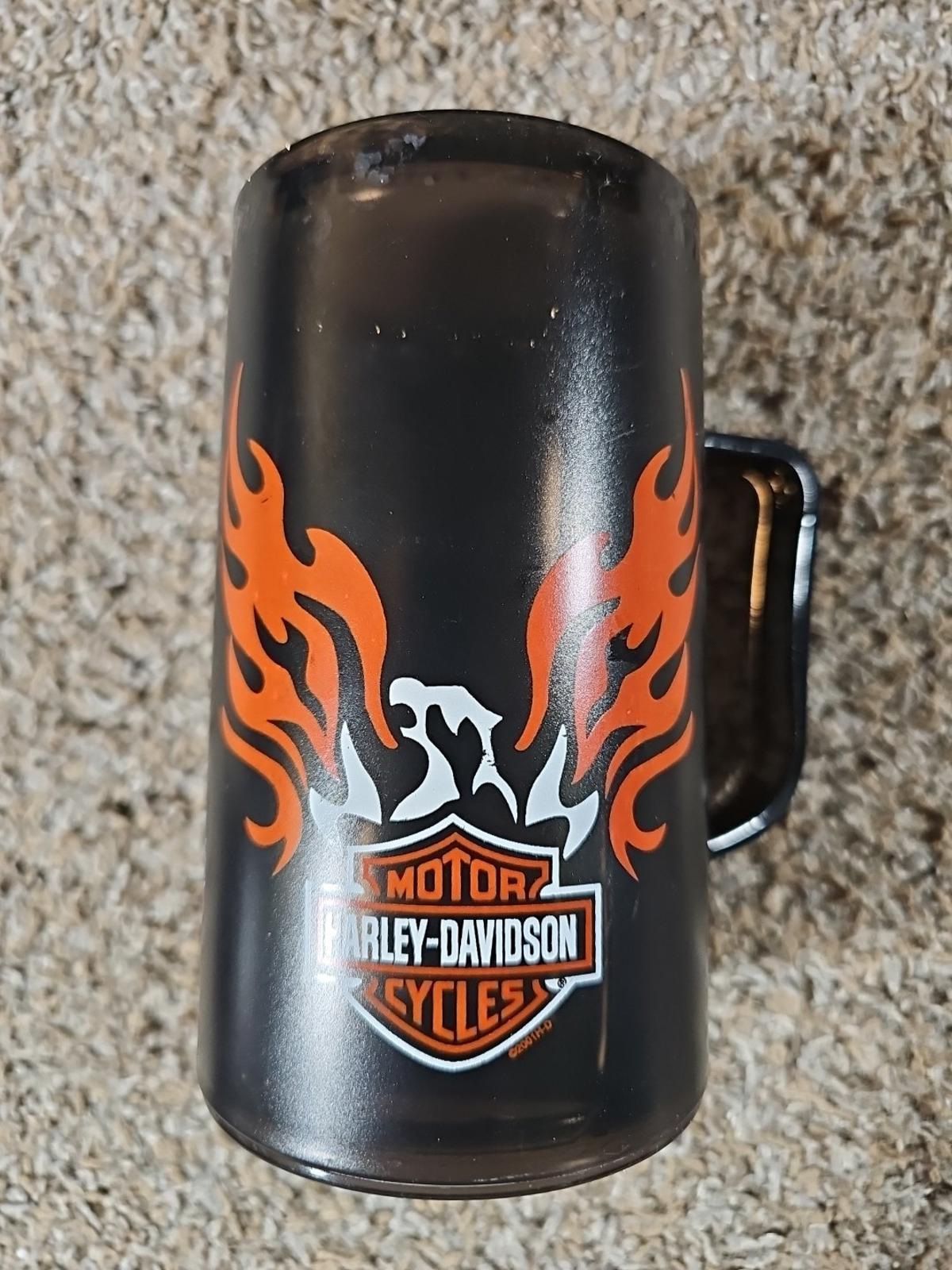 Harley Davidson Vintage 2001 Plastic Water Filled Mug Cup Motorcycle Bike