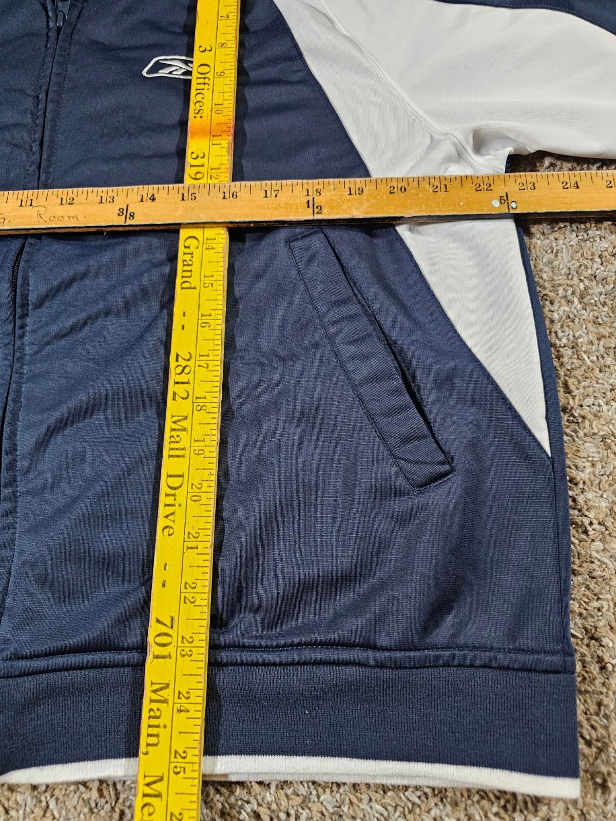 Reebok Large Fullzip Sweatshirt Jacket Blue