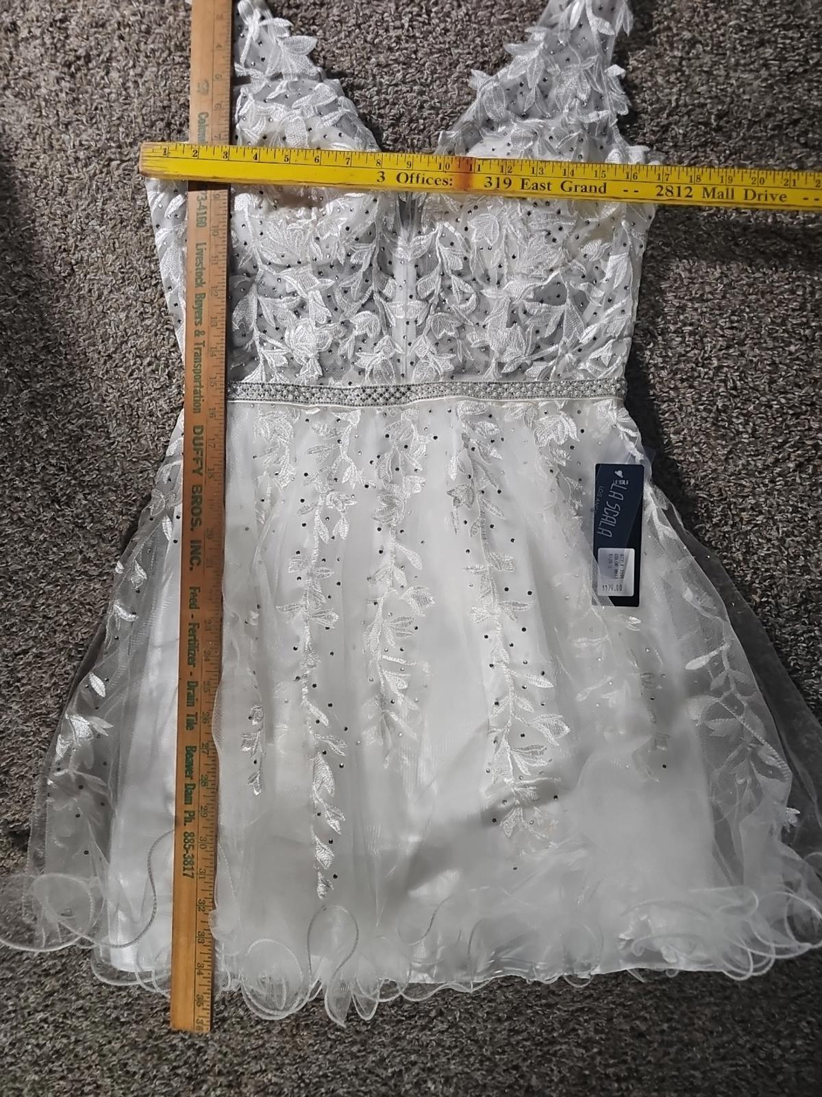 La Scala Los Angeles Sz L NWT White Dress