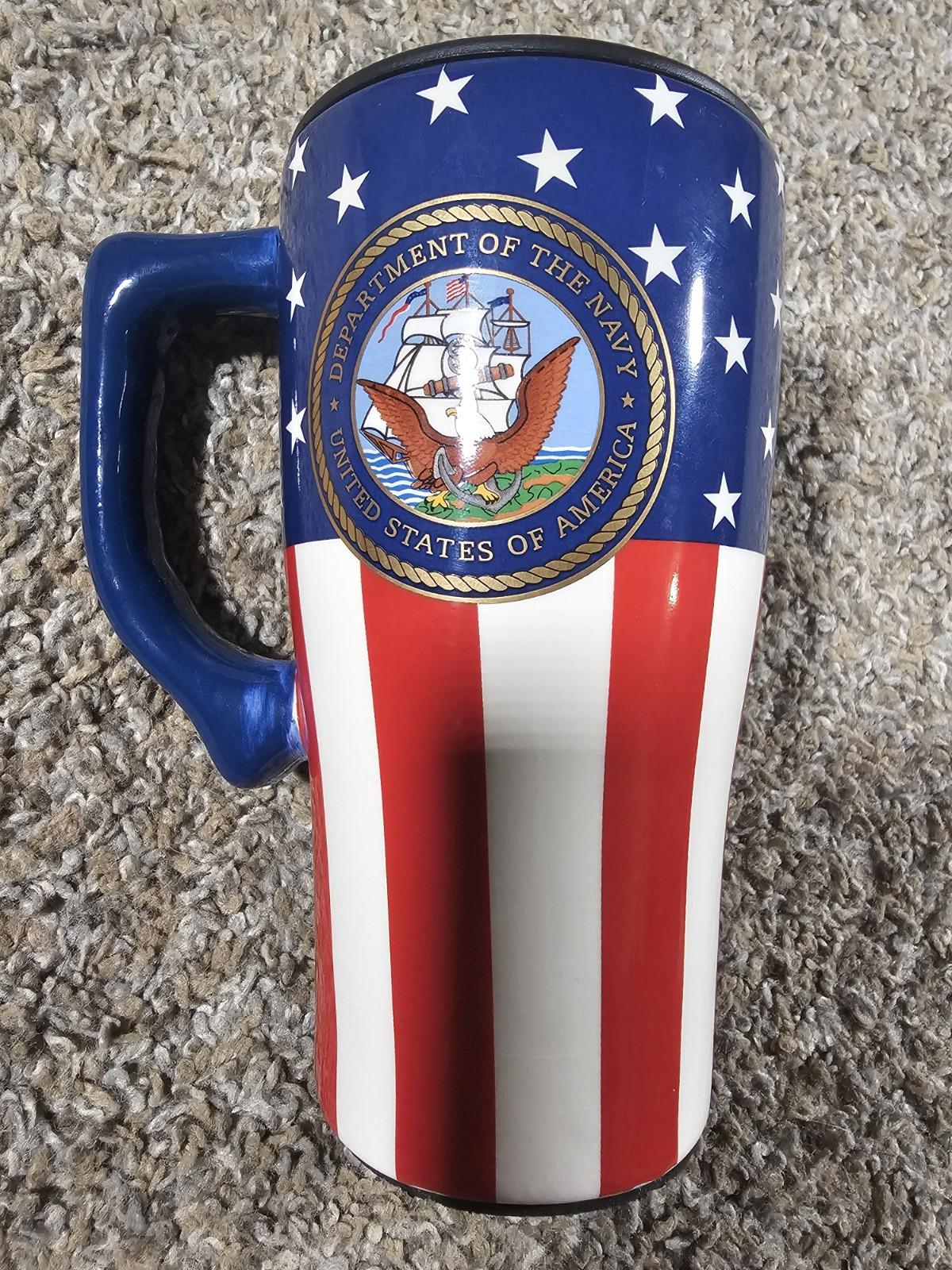 United States of America Department of the Navy Lidded Ceramic Cup!