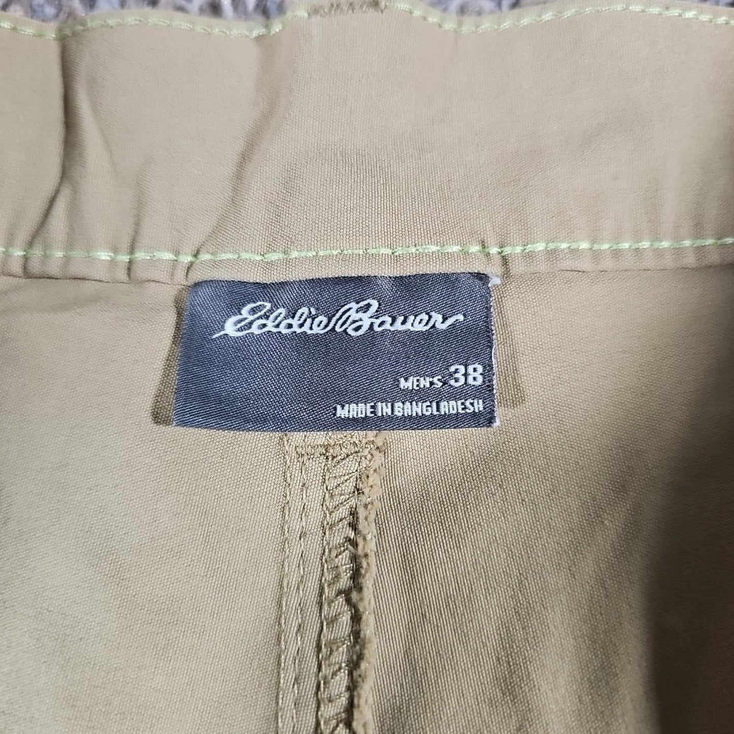 Eddie Bauer Men's Travex Khaki Shorts Size 38 Brown Hiking Outdoor Lightweight