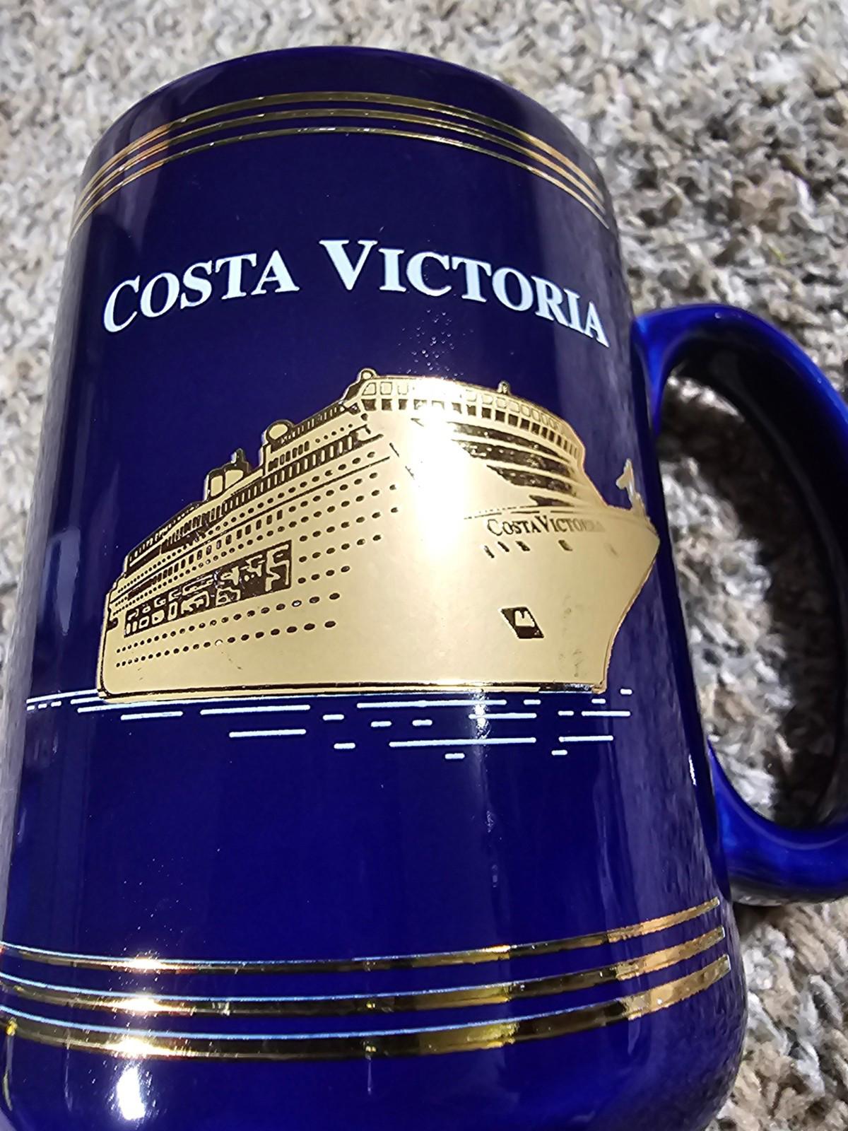 costa victoria coffee mug Blue & Gold