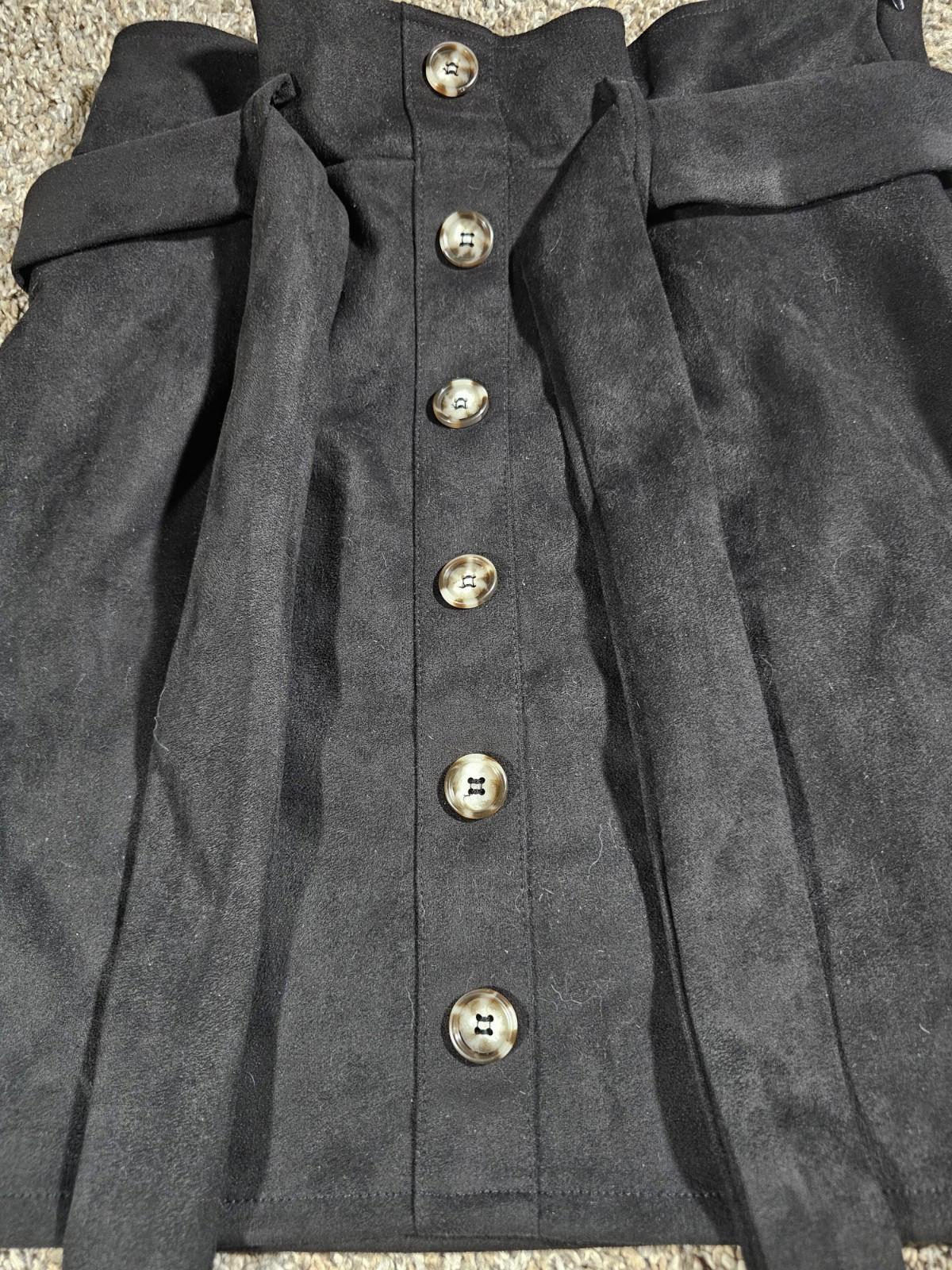 Black Vestidos Skirt Medium Tie Front