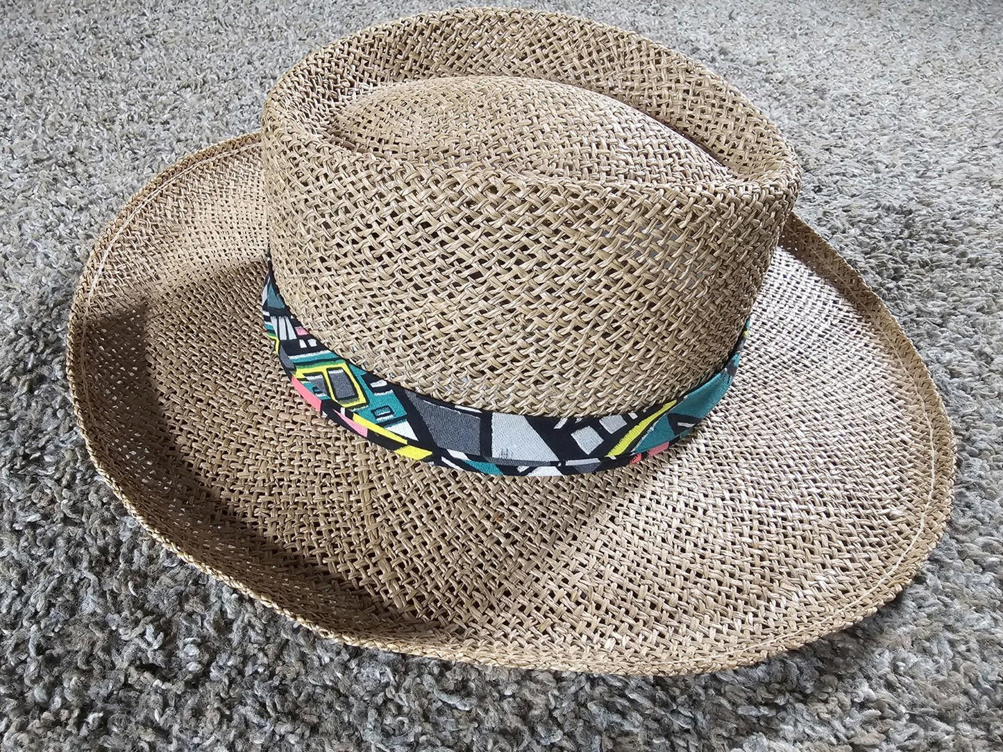 Vintage Eddy Brothers Straw Hat Made In USA S/M