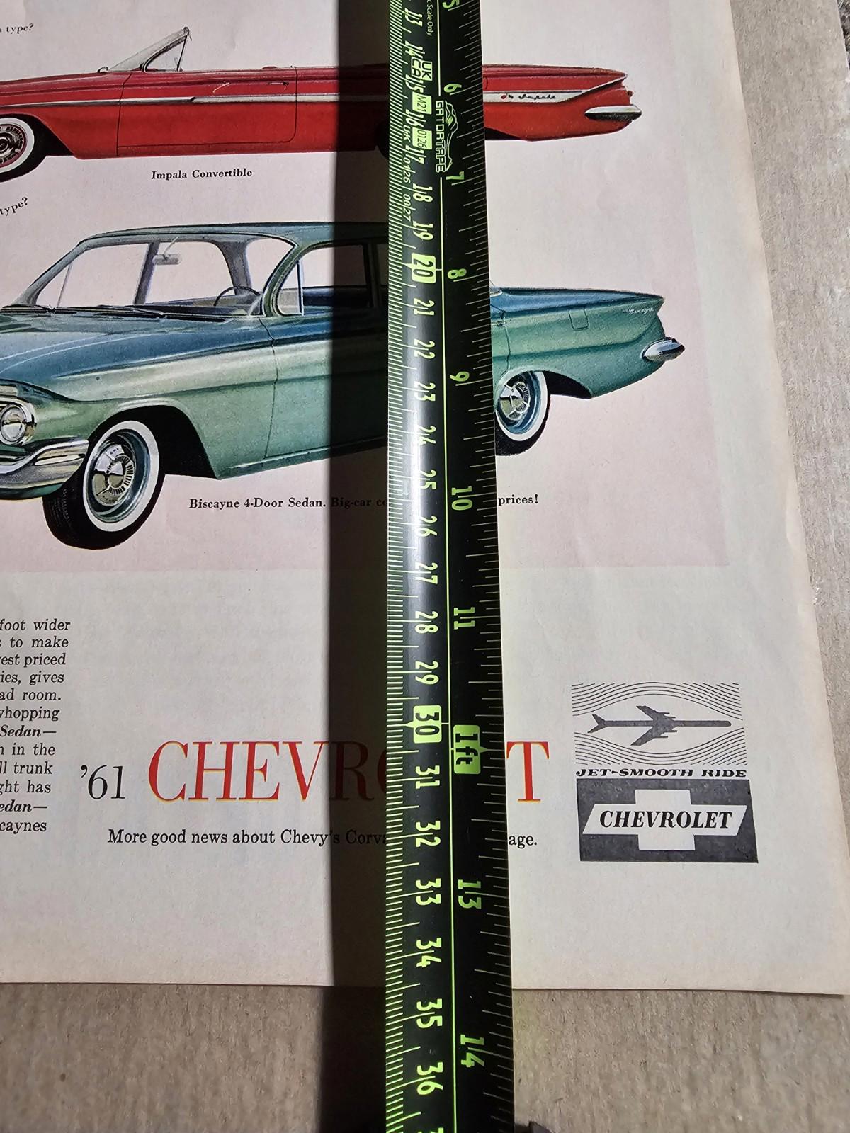 CHEVROLET 1961 CORVAIR Impala Print Ad