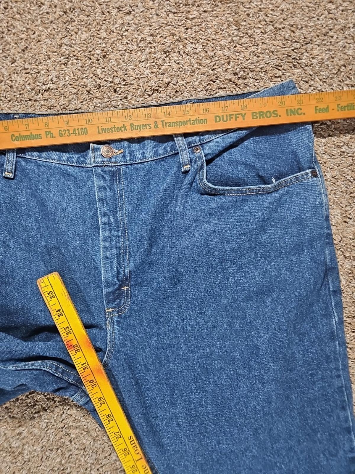 Lee Regular Fit Straight Leg Medium wash Denim Mens Blue Jeans 44x30