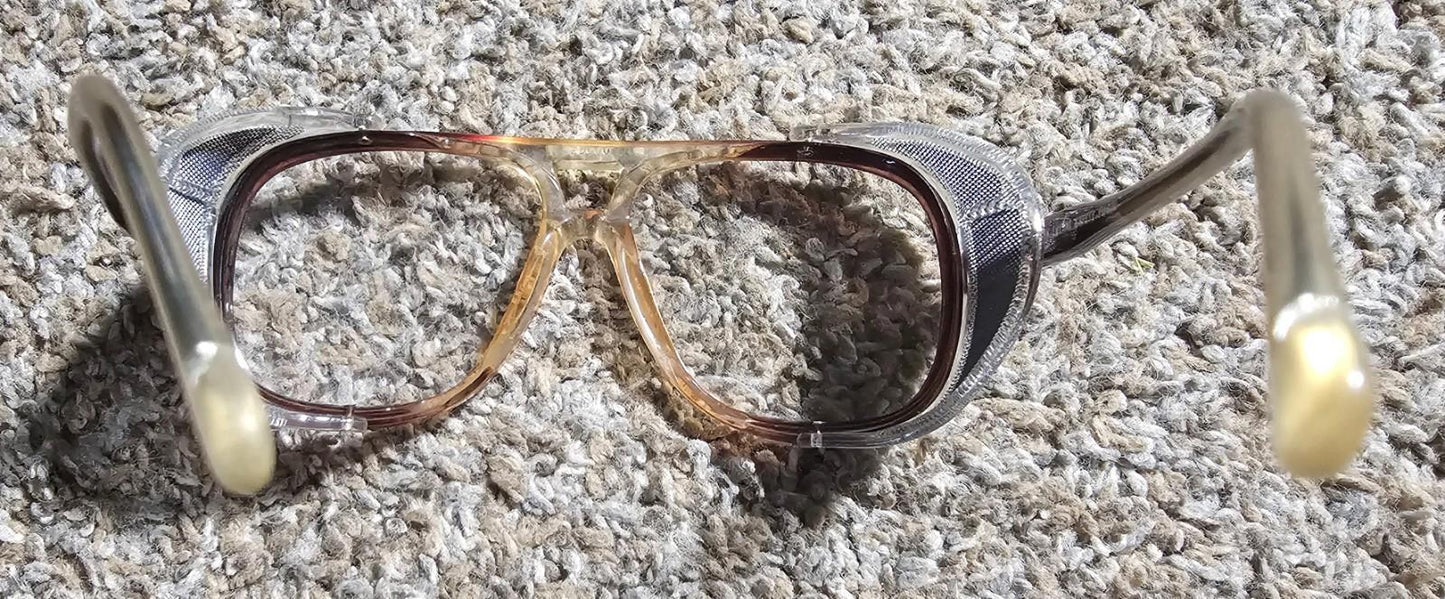 AO Safety F6000 VTG Standard Medium Z87 Pilot Safety Glasses Wire Mesh Shields