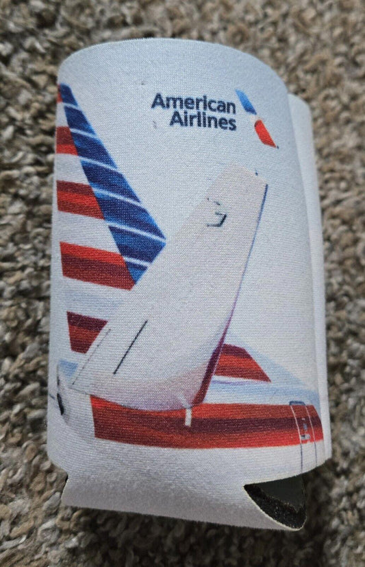 American Airlines White, Blue, And Red Can Coozie