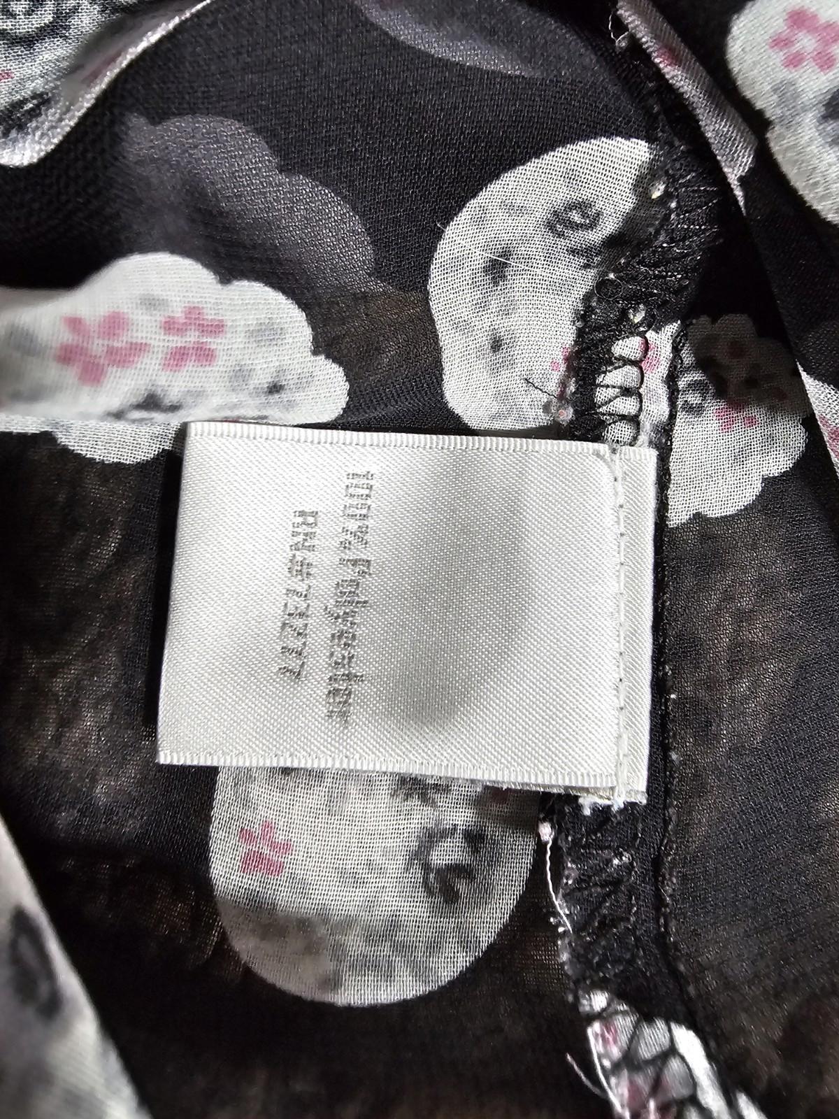 Lauren Conrad Floral Black Sheer Top