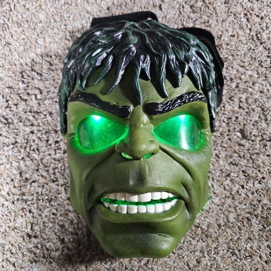 Marvel 2008 Hulk Smash Electronic Mask Hasbro Green Face