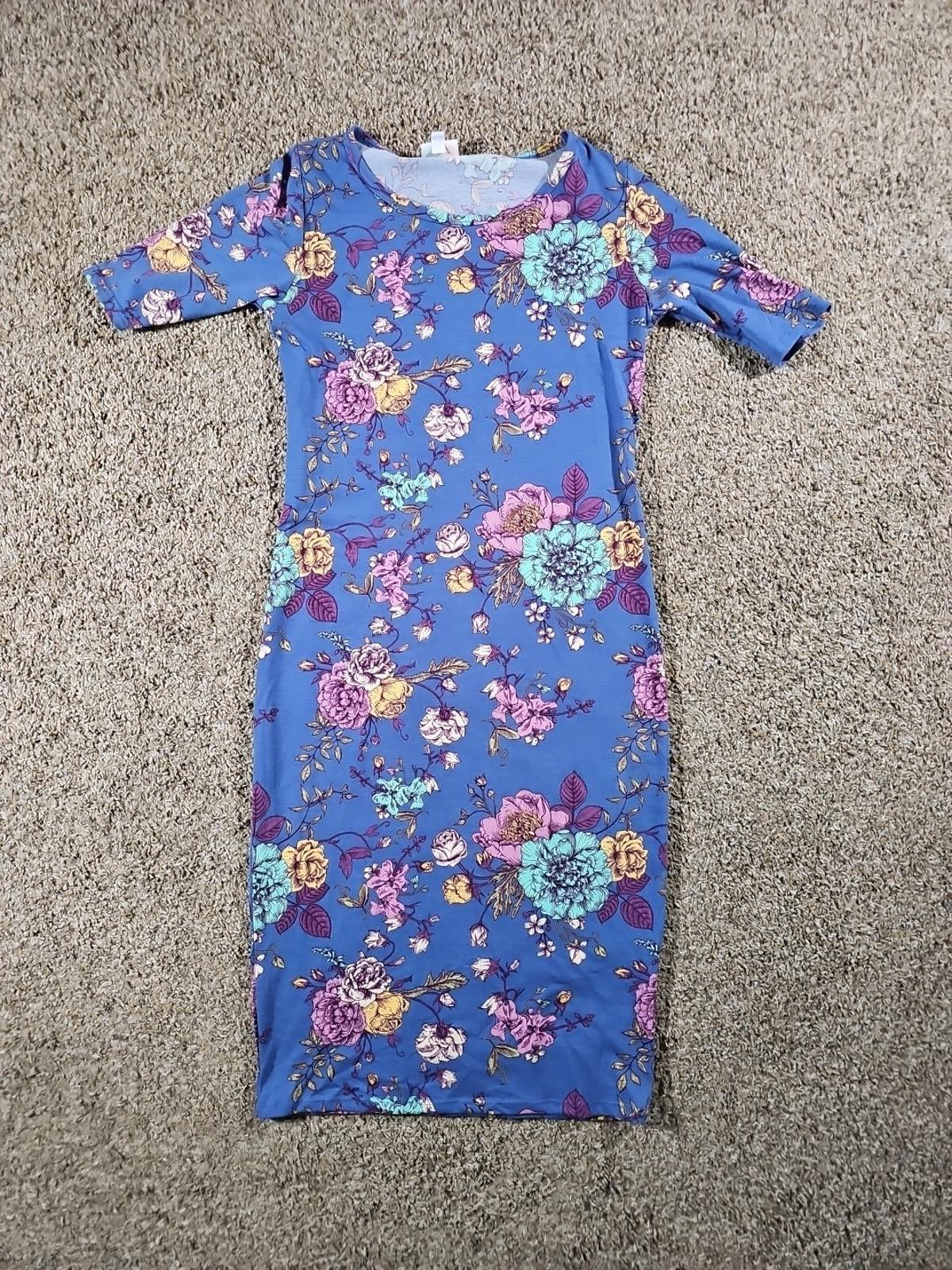 LuLaRoe XS Floral Dress Multicolor