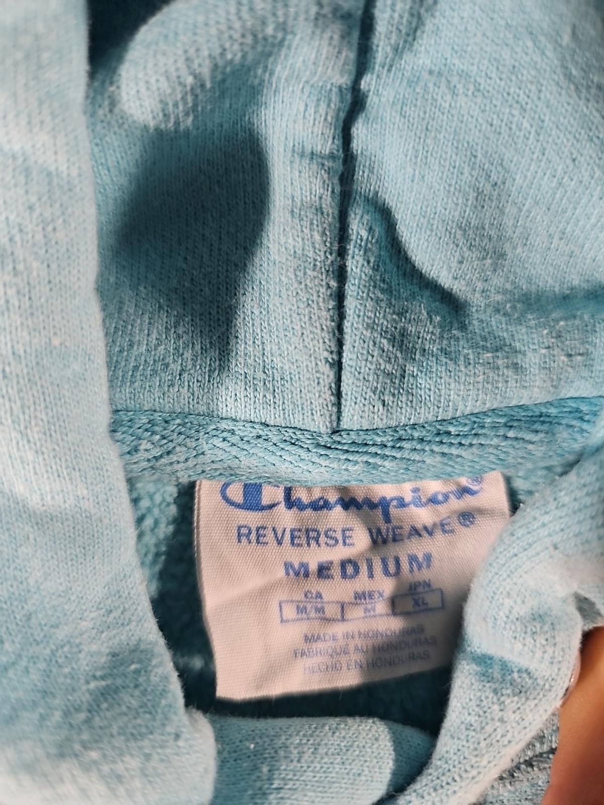 Champion Blue Reverse Weave Hoodie M