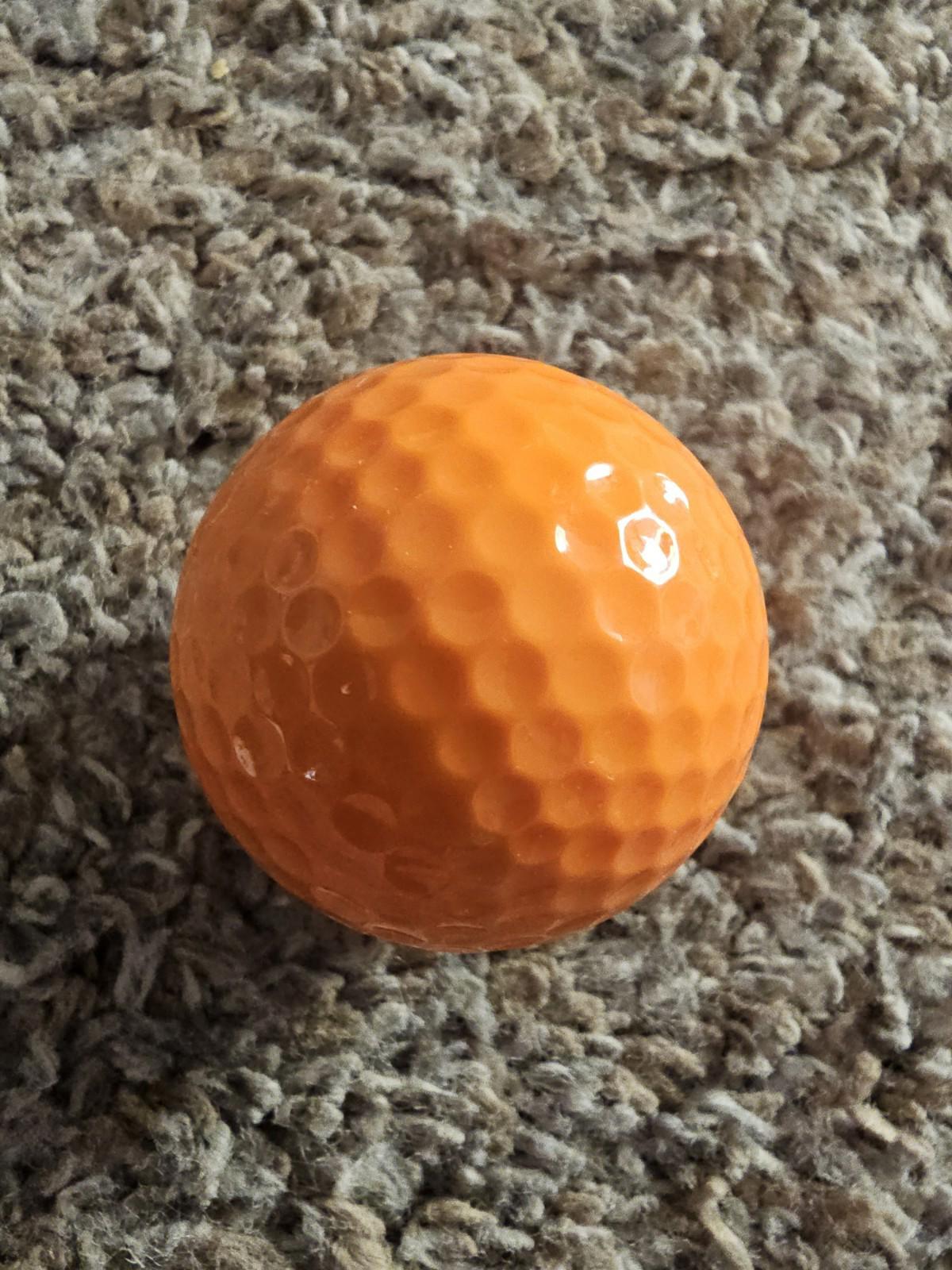 Orange Worried M&M Logo Used Golf Ball  - 1ct (one)