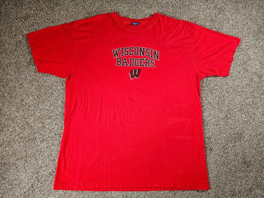 Reebok Wisconsin Badgers t-shirt red 5/6XL?