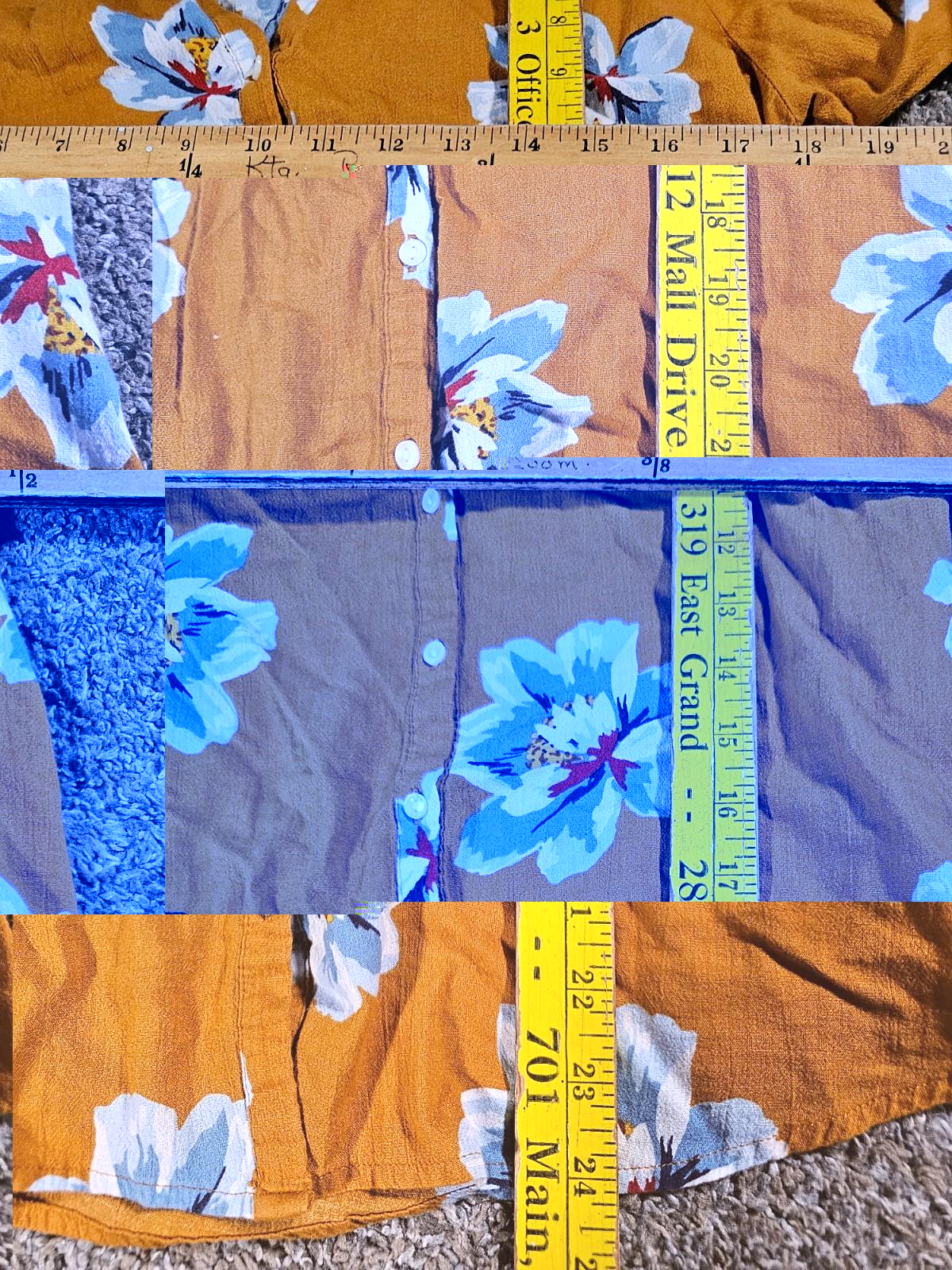 Old Navy Yellow Floral Blouse Size Small