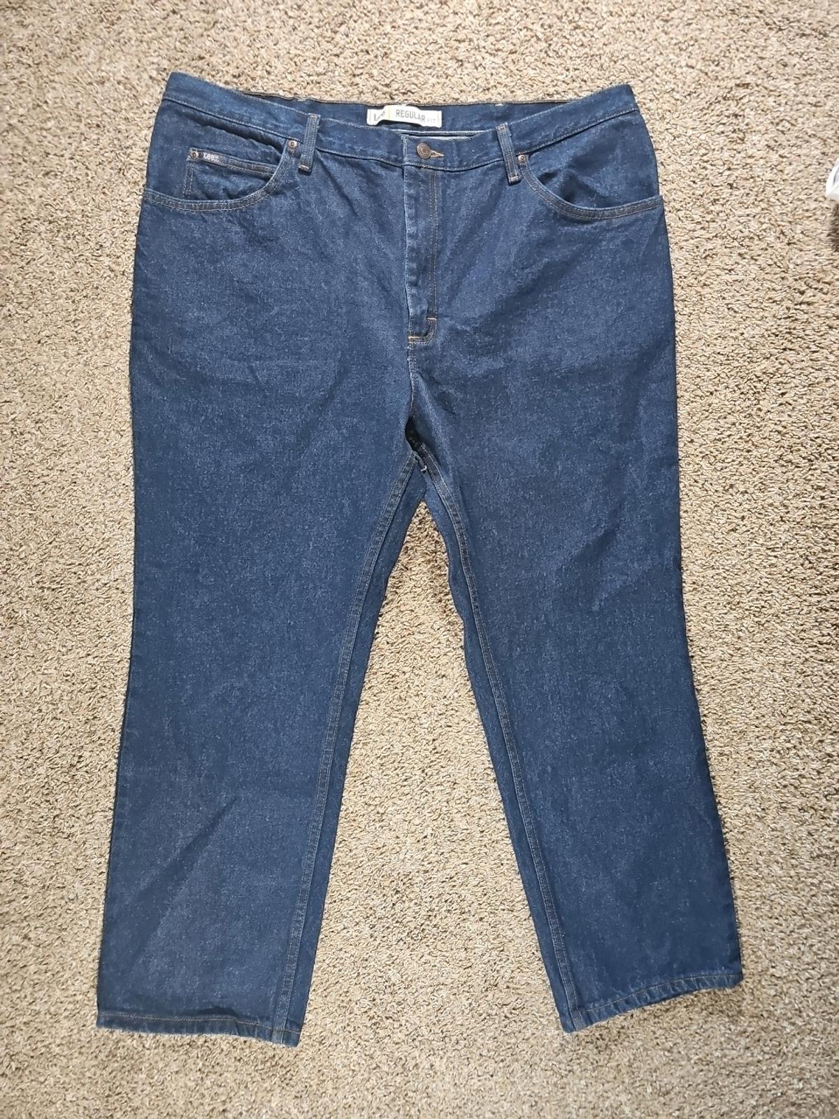 LEE Regular Fit 44x30 Straight Cut Jeans