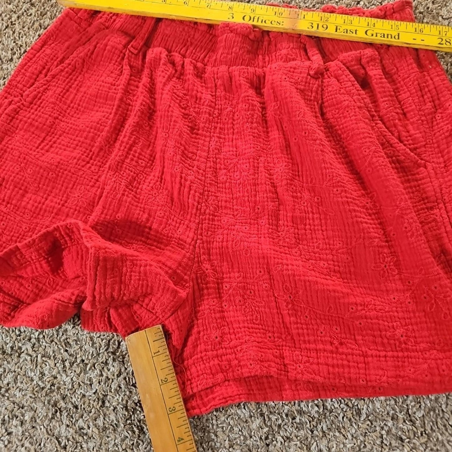 Knox Rose XL Red Floral Doiley Shorts