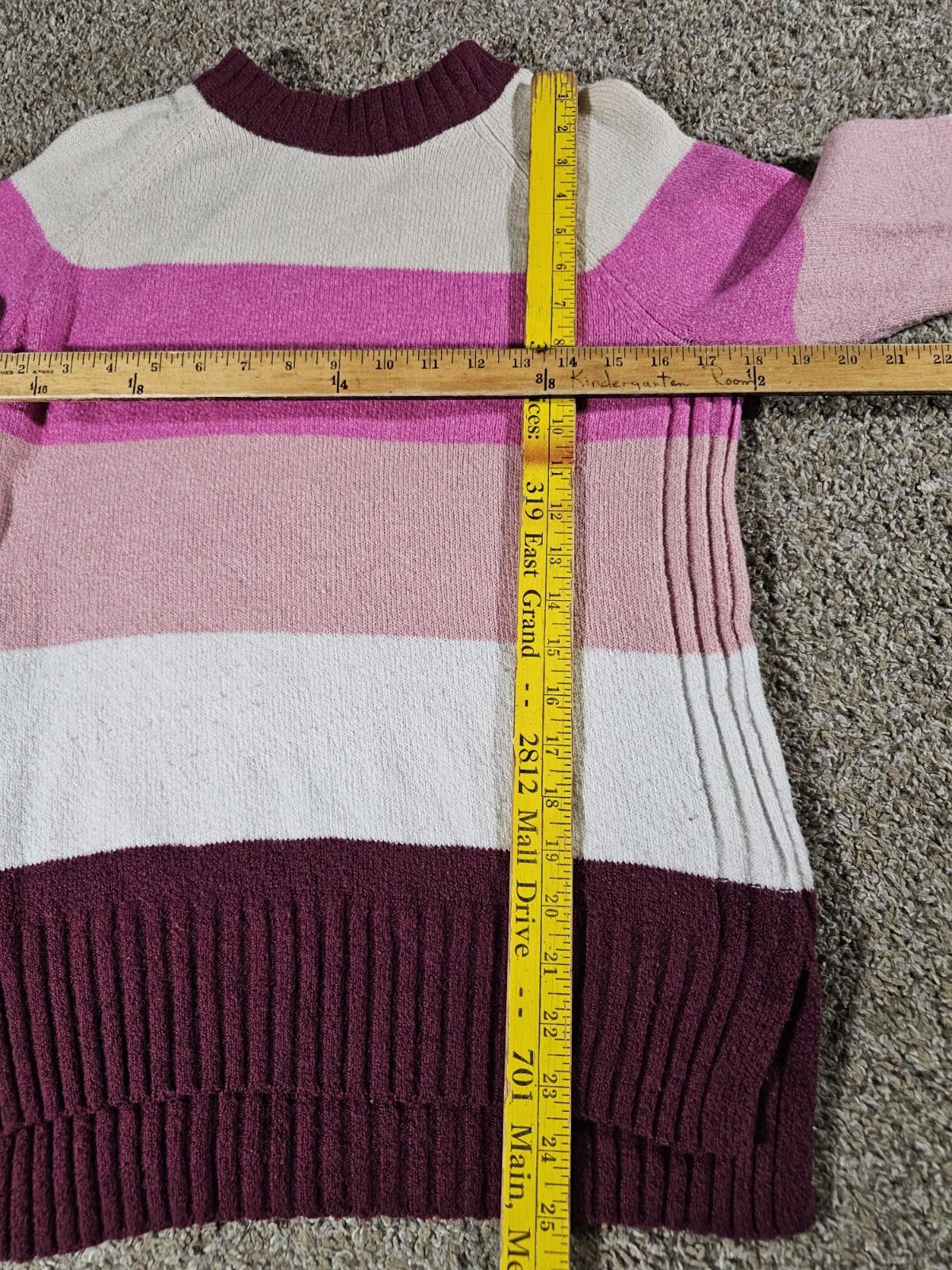 Time & Tru M 8-10 Striped Sweater