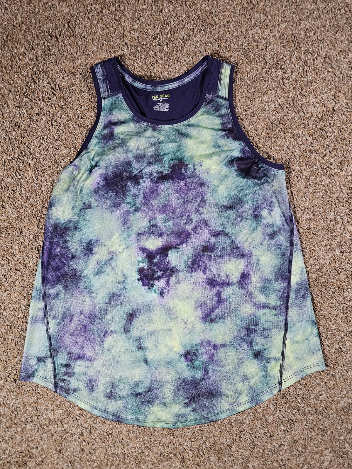 TEK Gear Workout Gear Tank Top Medium Blue Green