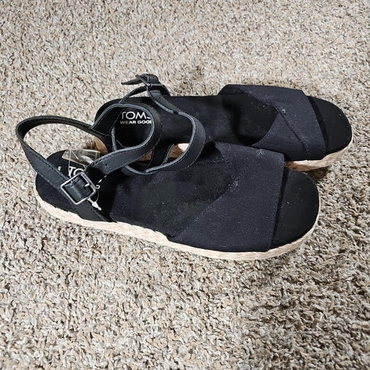 Toms Wear Good ABBY US9 Woven Buckle Flats