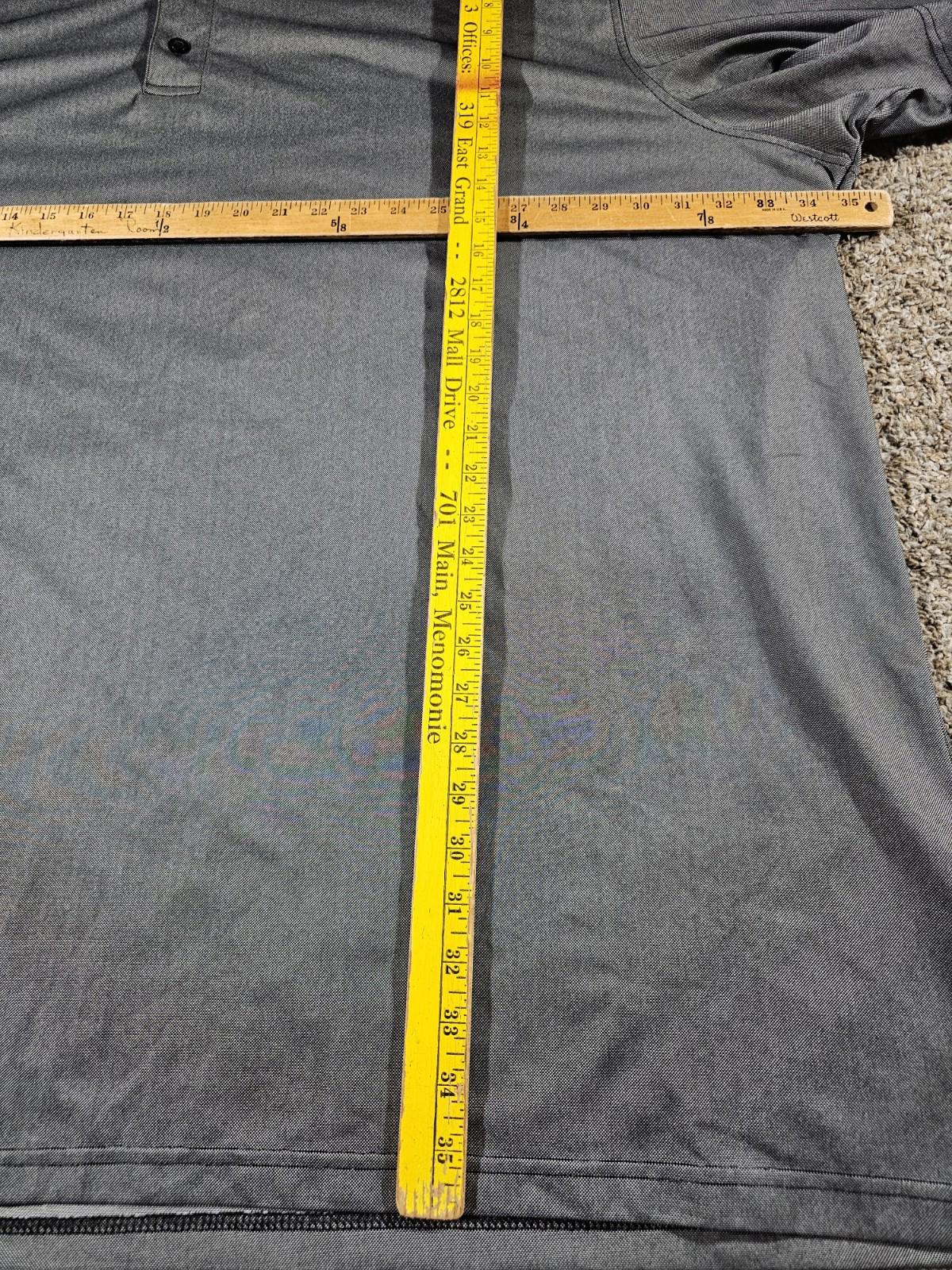 Reebok Golf 6xl Gray Black Polo Shirt