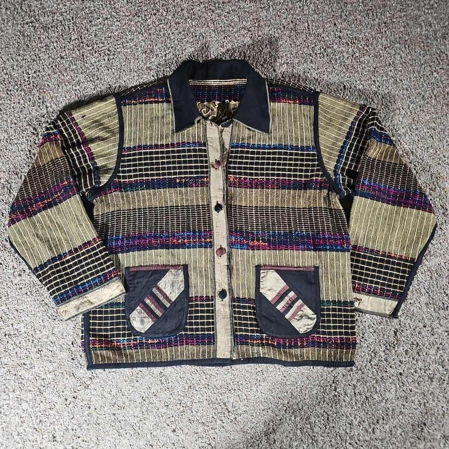 No Brand Woven Thick Stitched Shirt