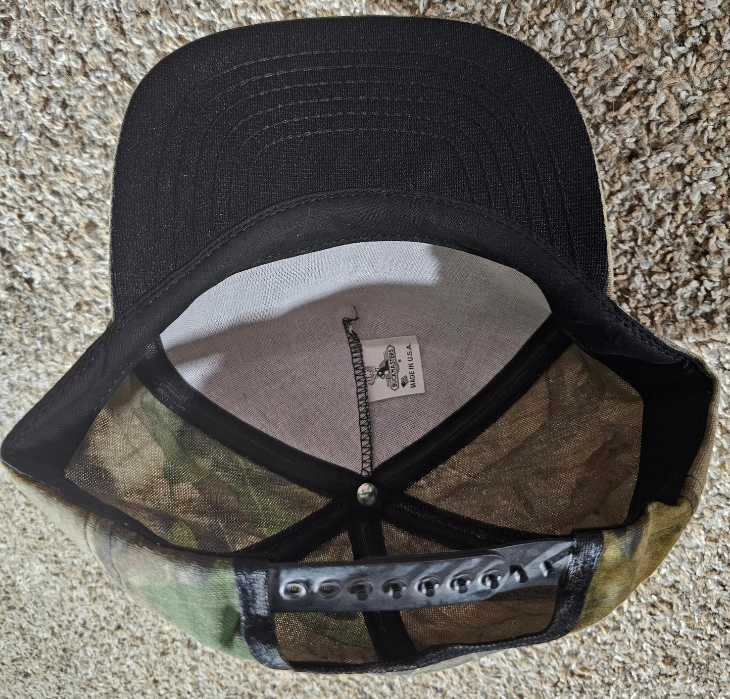 90s VTG Buckmasters Original Camo Snapback Hat Made In USA