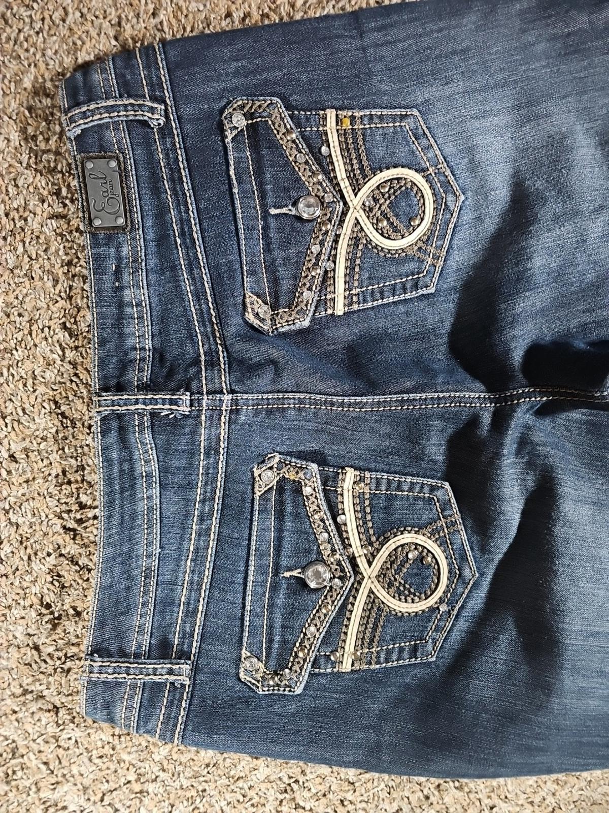 Earl Jean Sz 10 Flap Back Pockets