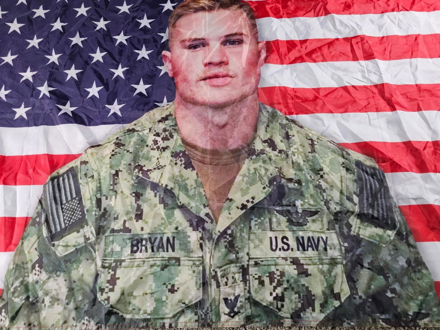 Zach Bryan American Uniform USA Flag Man Cave, Bedroom, Wall, Outdoor