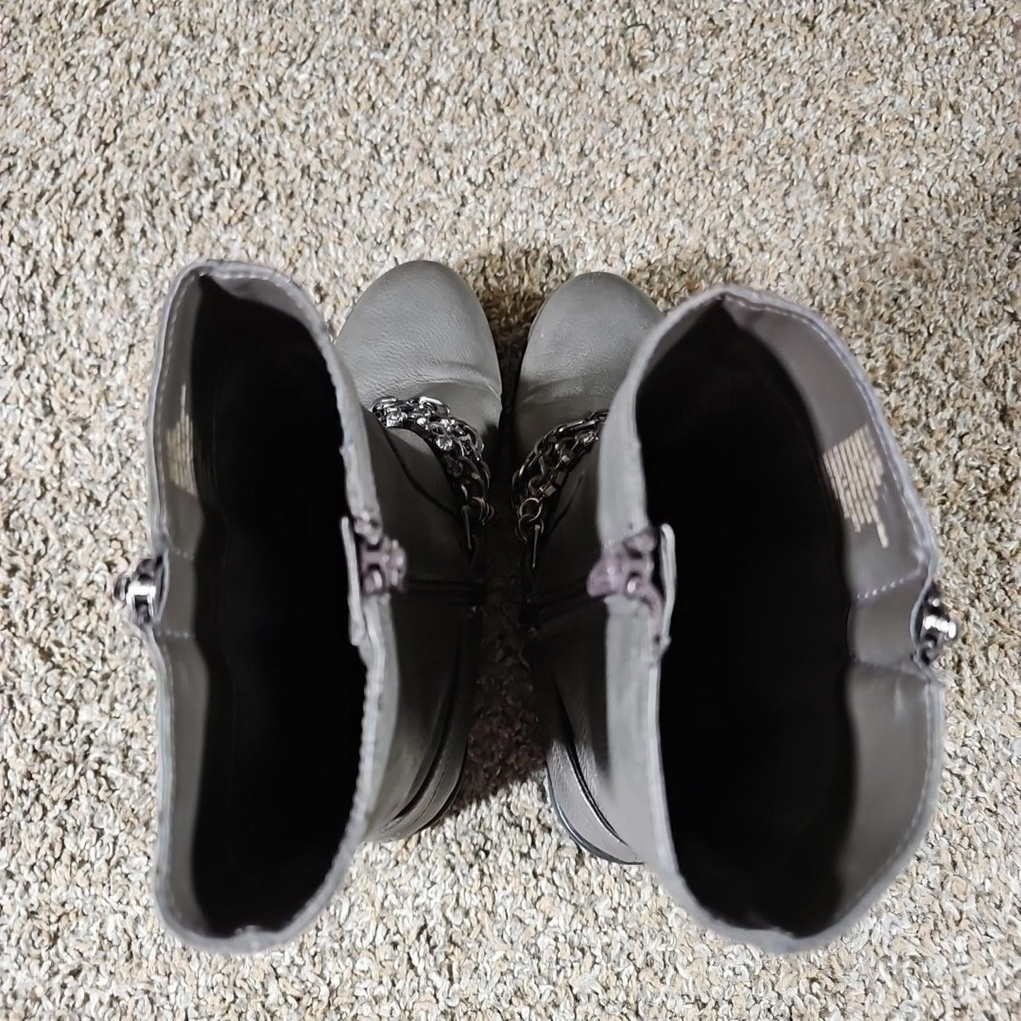 Kohls Marnismoke Boots Womens Sz 6 Chained Zipper Sides